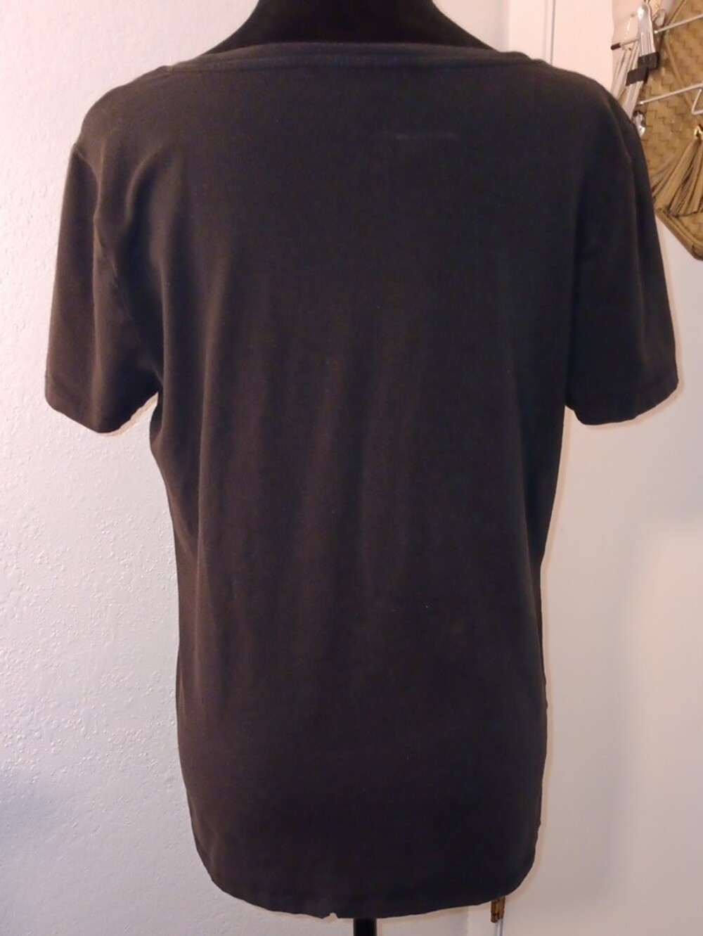 Michael Kors Black Tee with Gold Studded MK Emblem - Picture 8 of 10